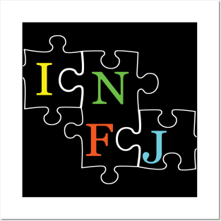 INFJ Puzzle - Typography Design Posters and Art